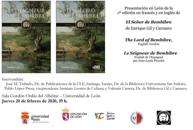La Universidad de León presenta The Lord of Bembibre y Le Seigneur de Bembibre